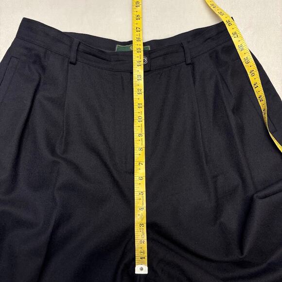 Embassy Row Pure Wool High Rise Pleated Trouser Pants Navy Womens Size 16 - Picture 10 of 11